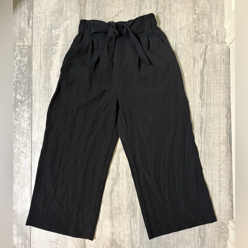 Lululemon Black Women's Wide-Leg Pants with Tie Waste